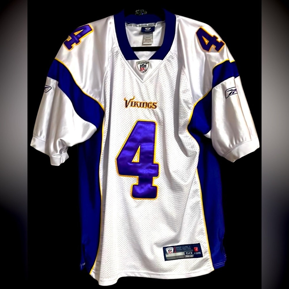 REEBOK NFL Stitched Jersey Minnesota Vikings Quarterback Brett Favre Sz 50, GUC